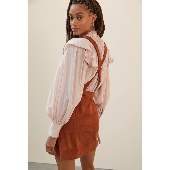 Anthropologie Pilcro Sueded Overall Skirt NWT - Size 12 - Picture 3 of 12